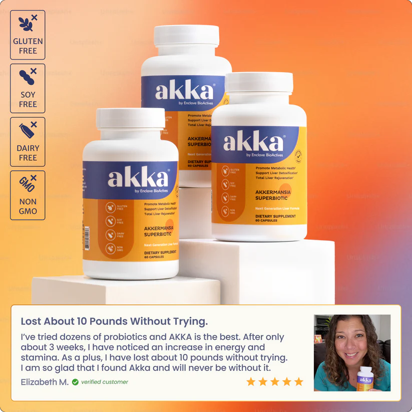 AKKA - Akkermansia Probiotic Liver Cleanse Detox & Repair - Liver Health Supplement for Energy, Digestion & Metabolism with Akkermansia Muciniphila (AKKA Superbiotics), Non-GMO, Gluten-Free, 60 Caps